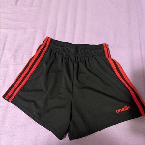 O'Neills Black and Red GAA Shorts